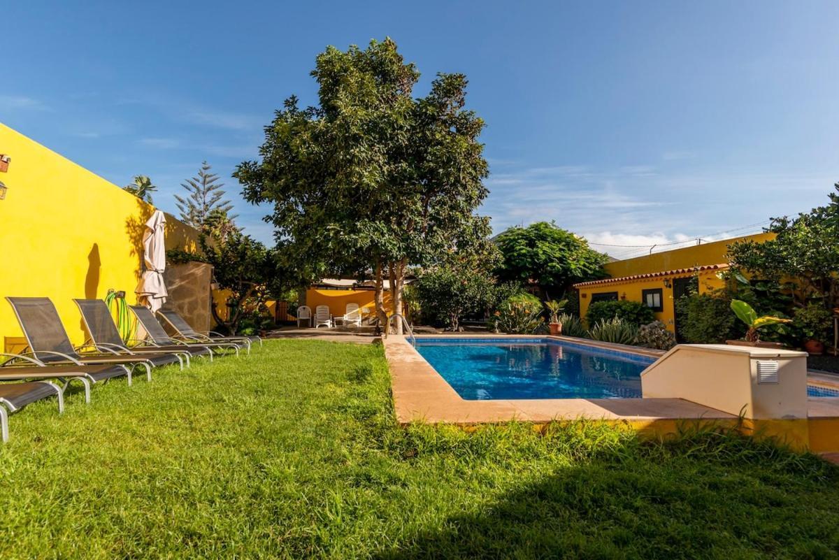 Villa con piscina privada gran jardín, barbacoa y parking Gáldar Exterior foto